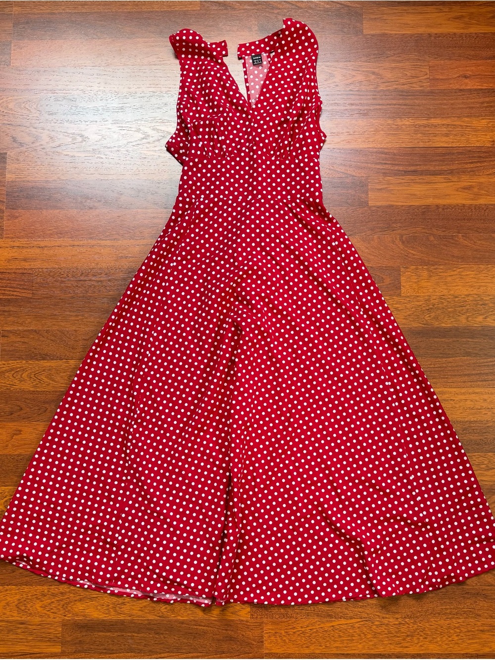SHEIN Red with White Polka Dot Kids One-Piece